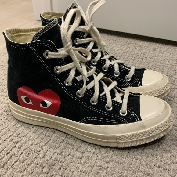 Comme Des Garcons Black Converse All Start Hi ‘Play - Picture 3 of 6